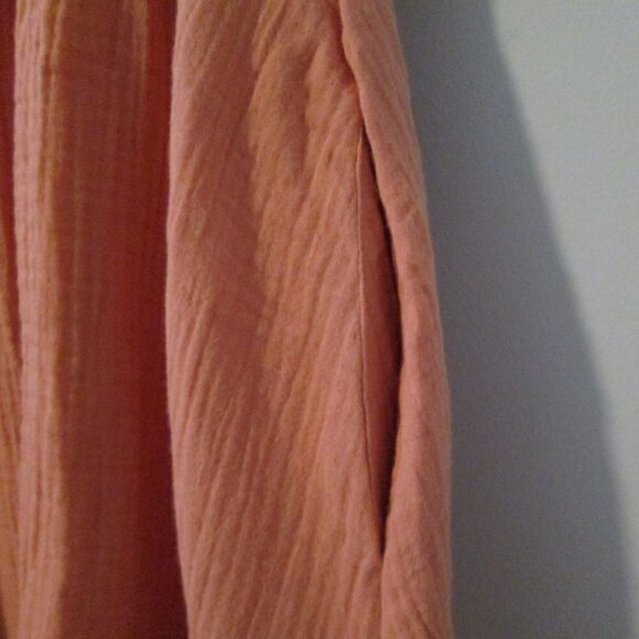 SOCIALITE Crinkled Smocked Mini Dress Size Large-Coral-NWT - Picture 9 of 16